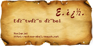Eötvös Ábel névjegykártya