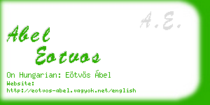 abel eotvos business card